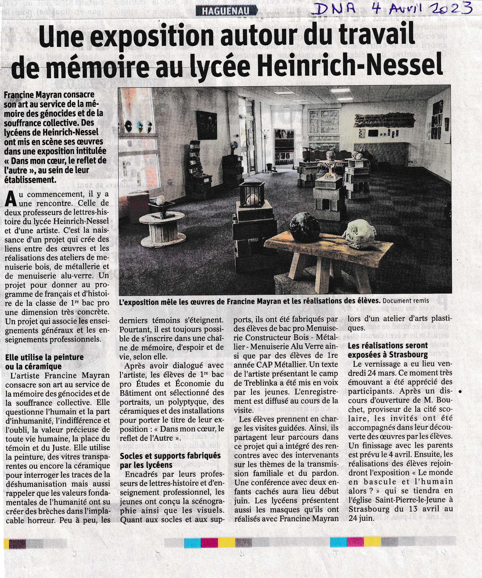 Dernières Nouvelles d'Alsace. 04/04/2023